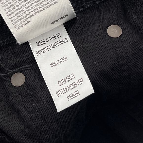 AGOLDE Parker High Rise Distressed Denim Shorts Black Vortex Size 25 - Picture 4 of 5